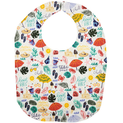 Crab Baby Bib - Beach Vibes Red Crabs