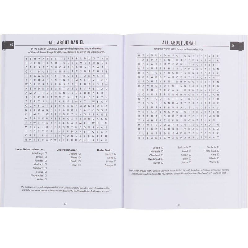 Bible Word Searches Softcover Book inside pages