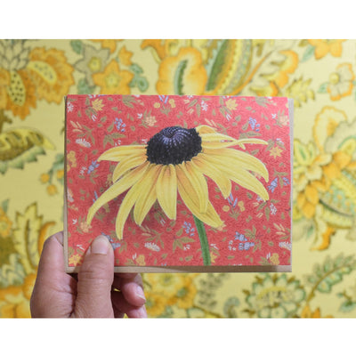 Black Eyed Susan Art Textured Notecard Model