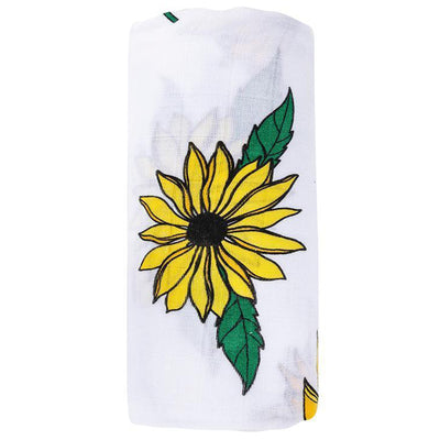 Black Eyed Susan Baby Swaddle Muslin Receiving Blanket