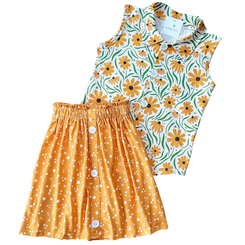 Black Eyed Susans Girls Skirt Set