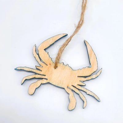 Blue Crab Hand Poured Resin Ornament (back)