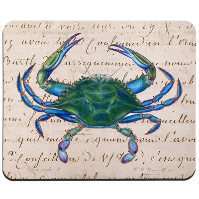 Blue Crab Script Neoprene Mouse Pad