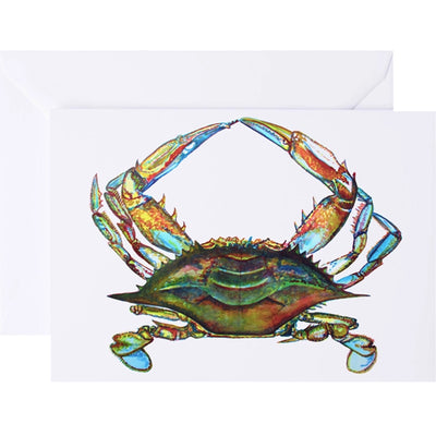 Chesapeake Bay Blue Crab Watercolor Art Greeting Card