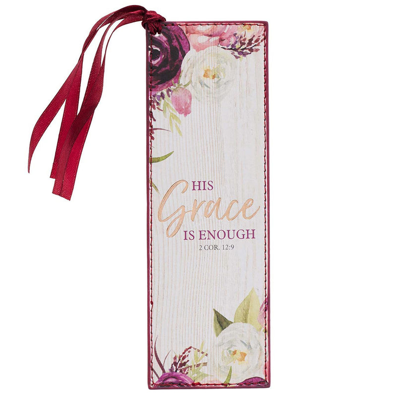 His Grace Is Enough Faux Leather Bookmark