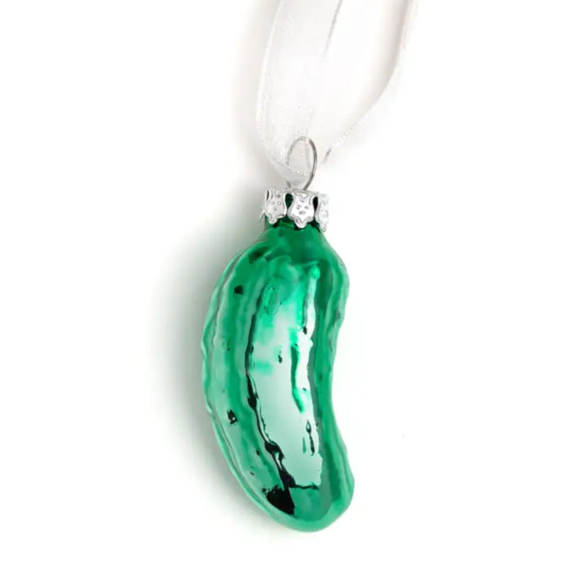 Christmas Pickle Glass Ornament