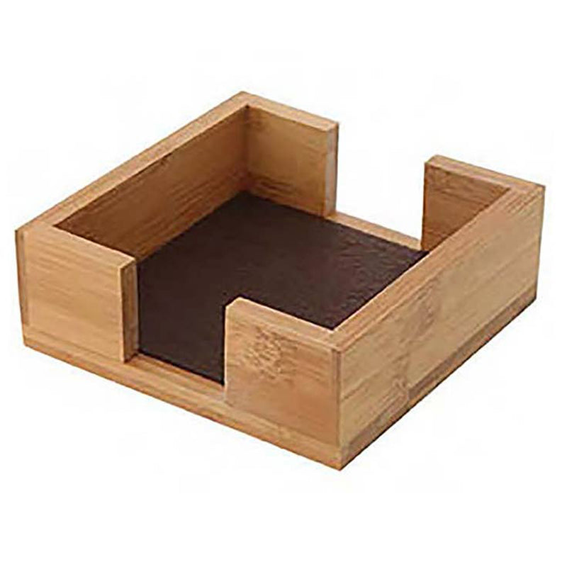 Square Coaster Holder Bamboo