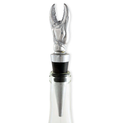 Crab Claw Bottle Stopper Sand-Cast Aluminum