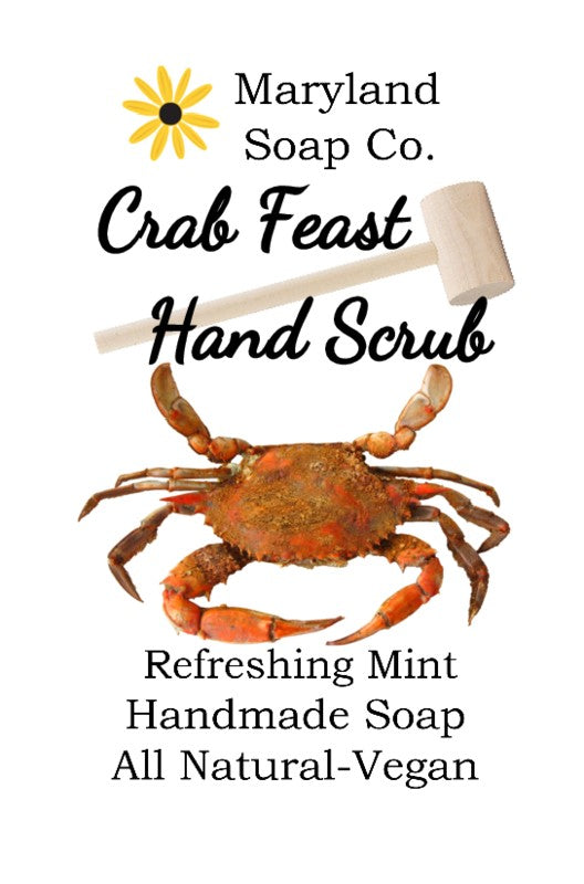 Crab Feast Hand Scrub Natural Soap Bar (label)