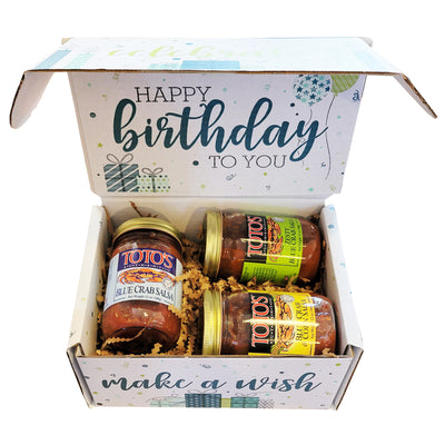 Crab Salsa 3 Jar Birthday Gift Box