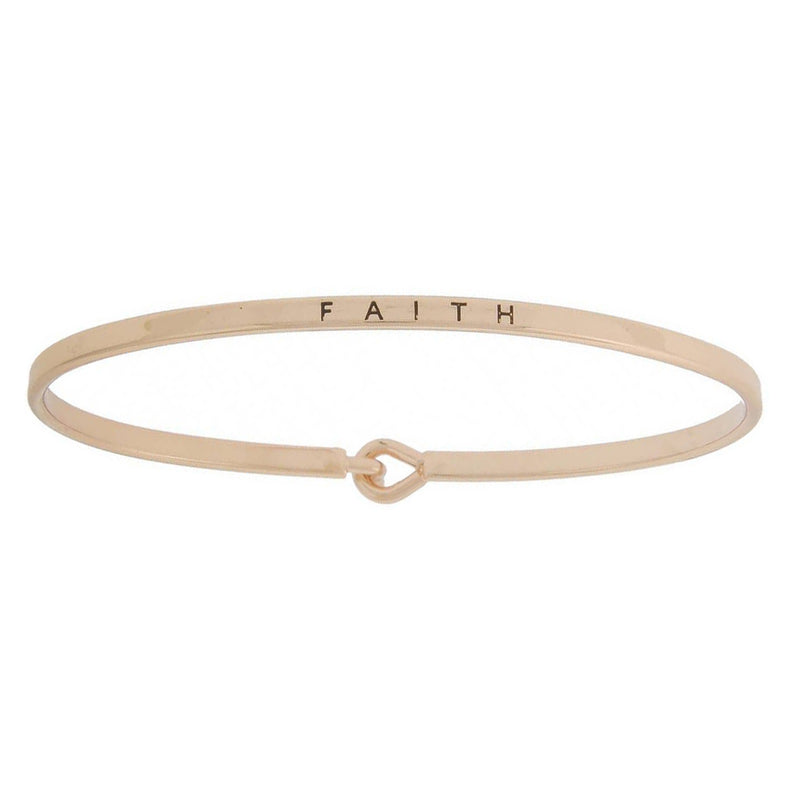 Faith Bangle Bracelet - Rose