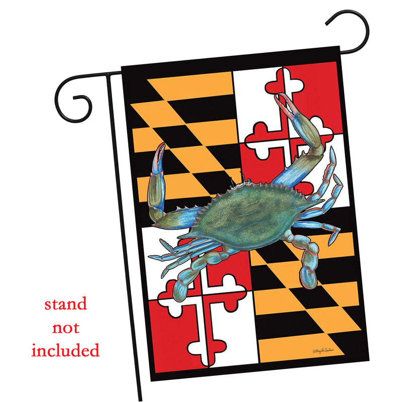 Maryland Flag with Natural Crab (Sleeve) Flag