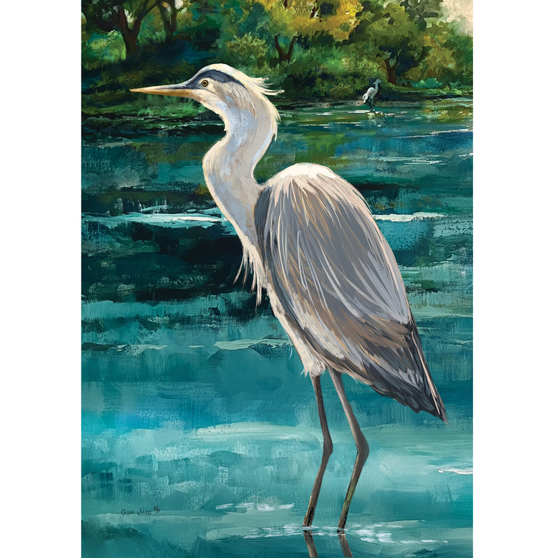 Great Blue Heron Flag - Garden