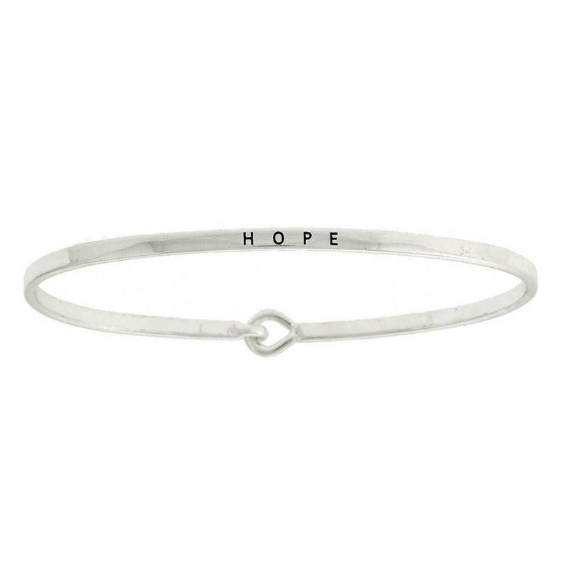 Hope Bangle Bracelet - Silver