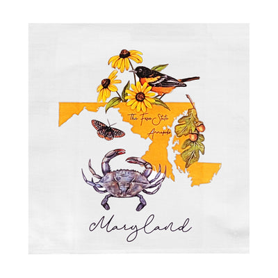 tote bag maryland the free state symbols kitchen towel closeup