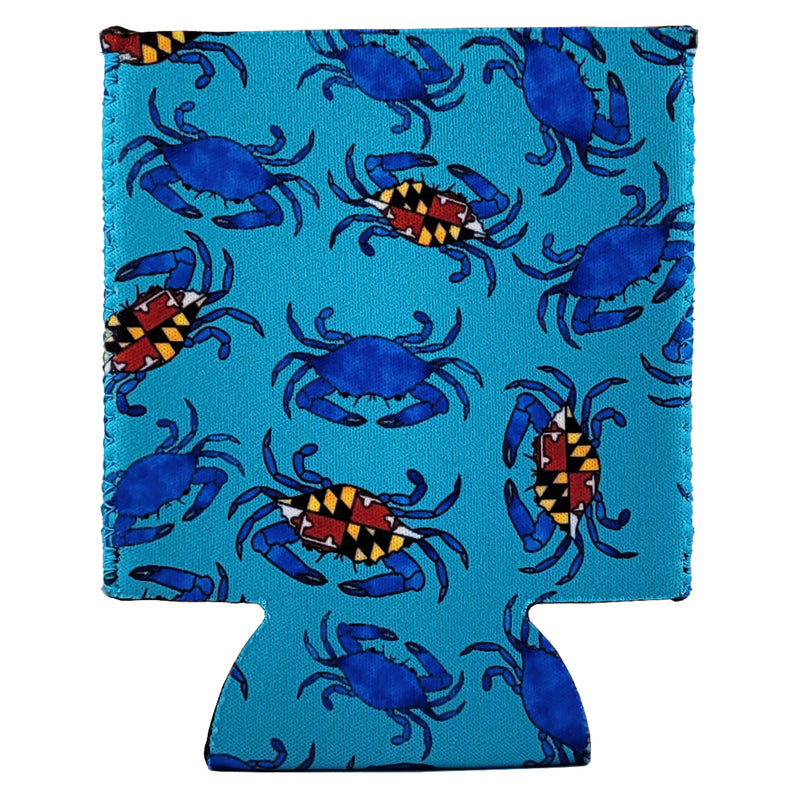 Maryland Flag Blue Crab Can Coolie