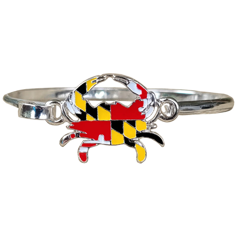 maryland flag crab bangle bracelet