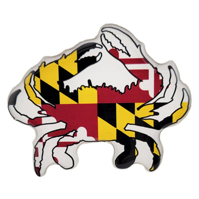 Maryland Flag Crab Die Cut Epoxy Refrigerator Magnet