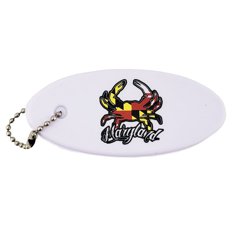 Maryland Flag Crab Foam Boat Key Ring