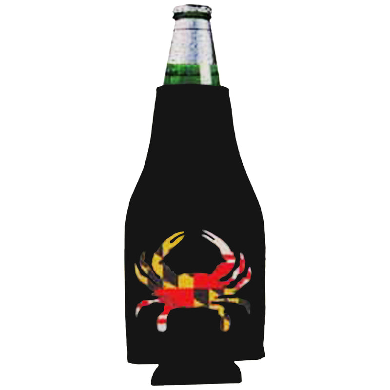 Maryland Flag Crab Foam Bottle Coolie