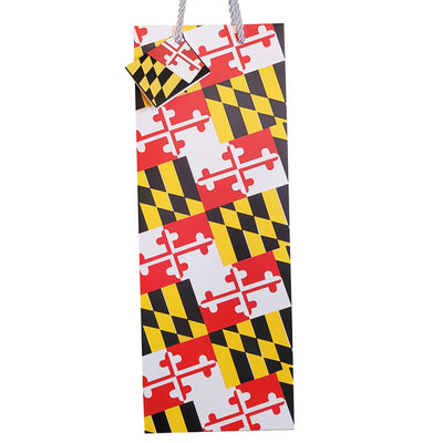 Maryland Flag Paper Wine Bottle Gift Bag