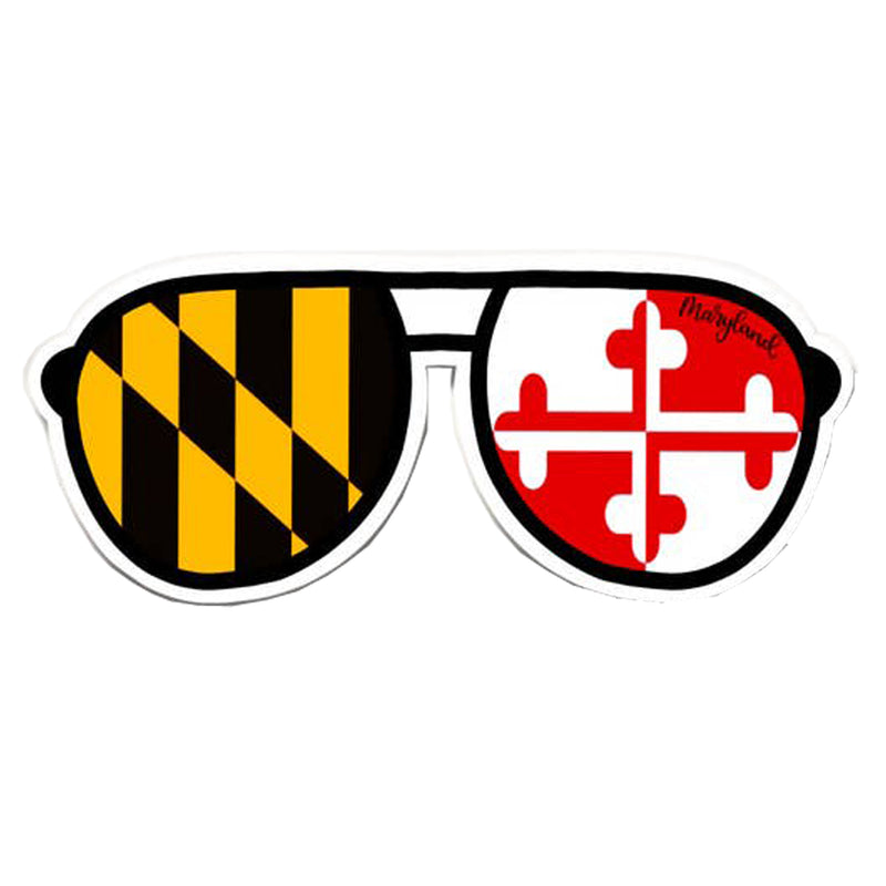 Maryland Flag Sunglasses Vinyl Sticker