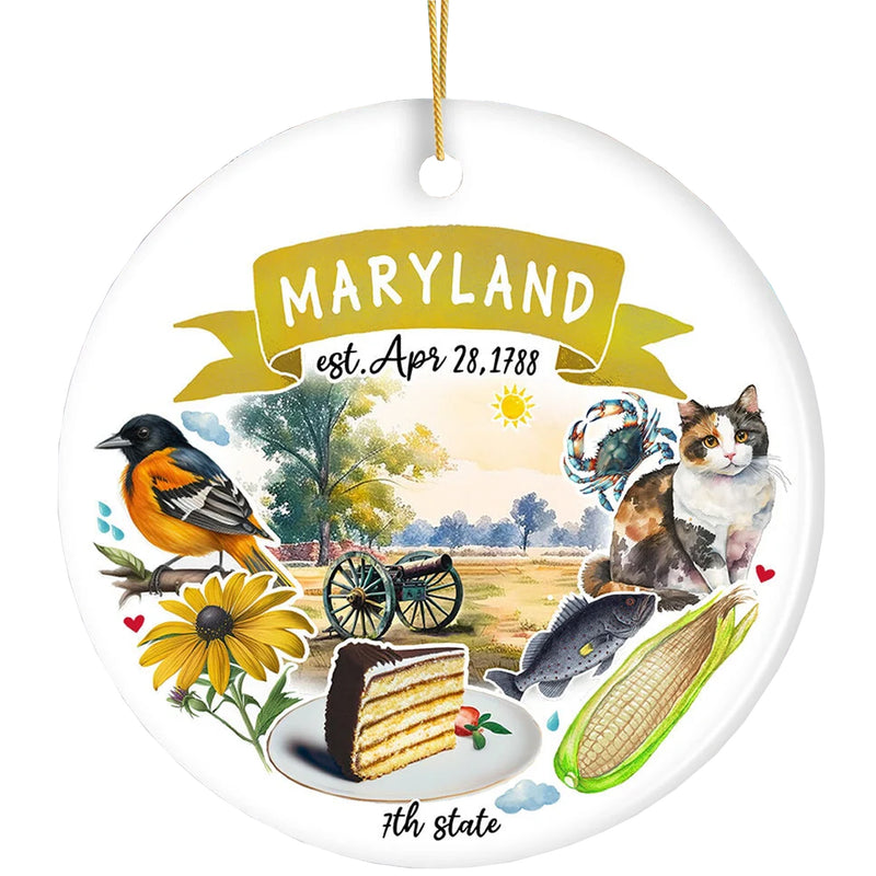 Maryland Icons Ceramic Ornament