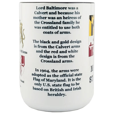 maryland state flag history mug 15 oz flag story