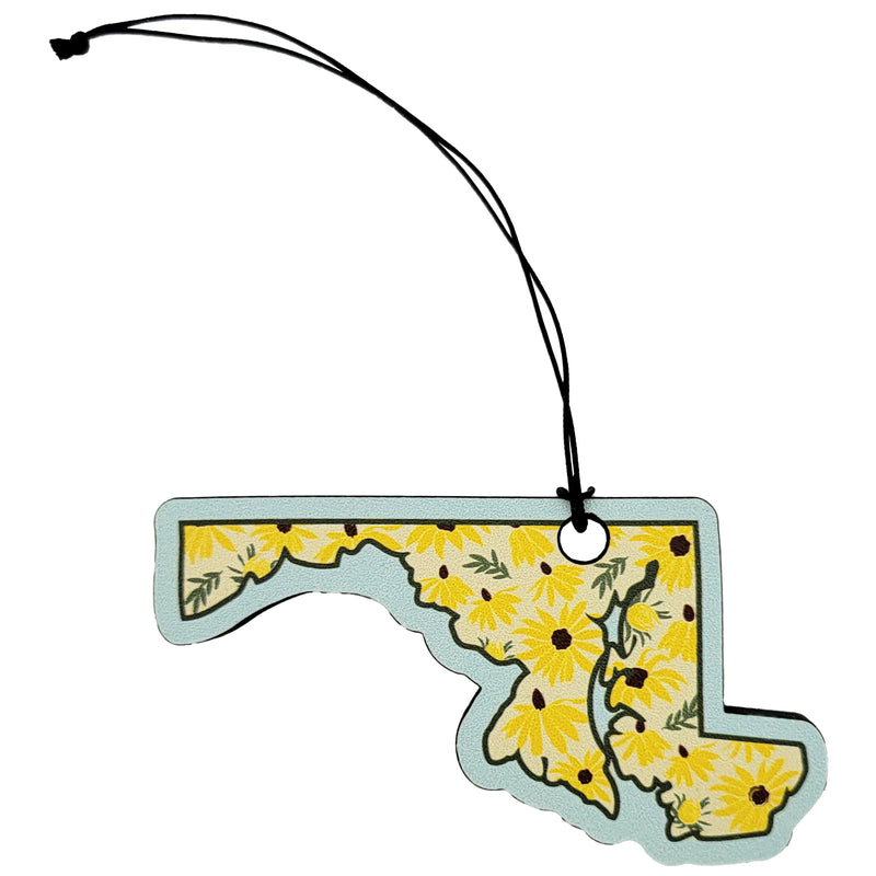 Maryland State Shaped Black Eyed Susans Ornament