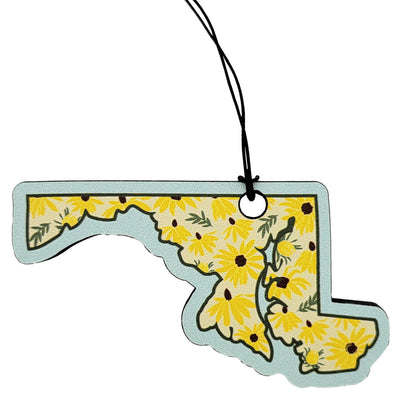 Maryland State Shaped Black Eyed Susans Ornament