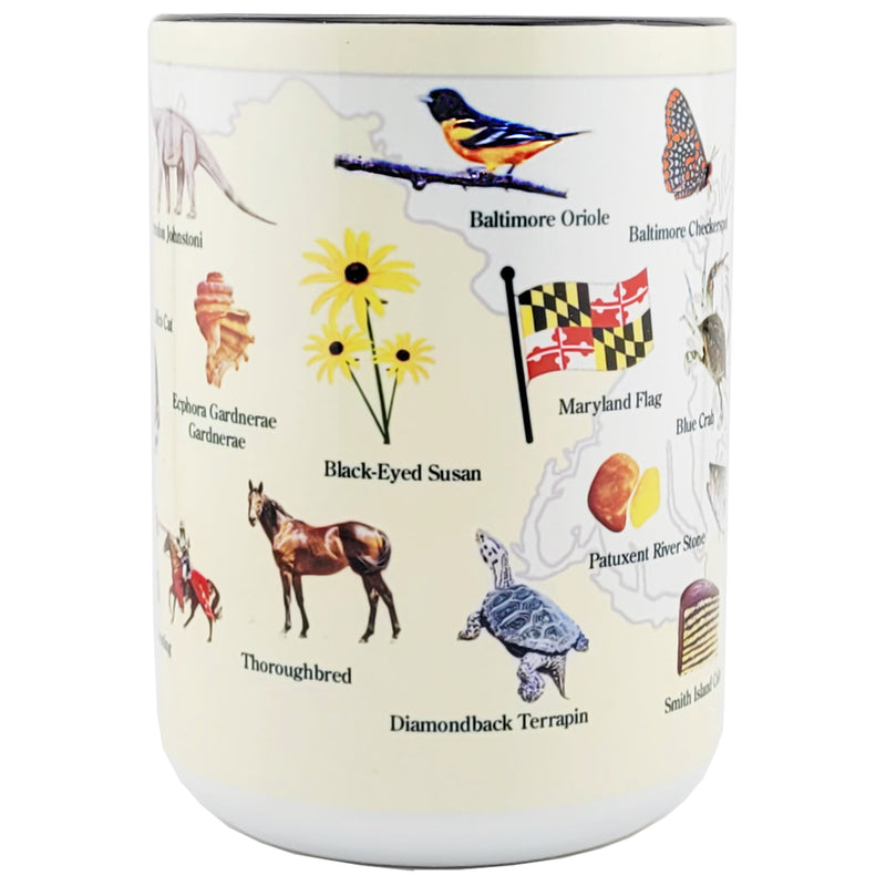 Maryland State Symbols Coffee Mug 15oz. side view