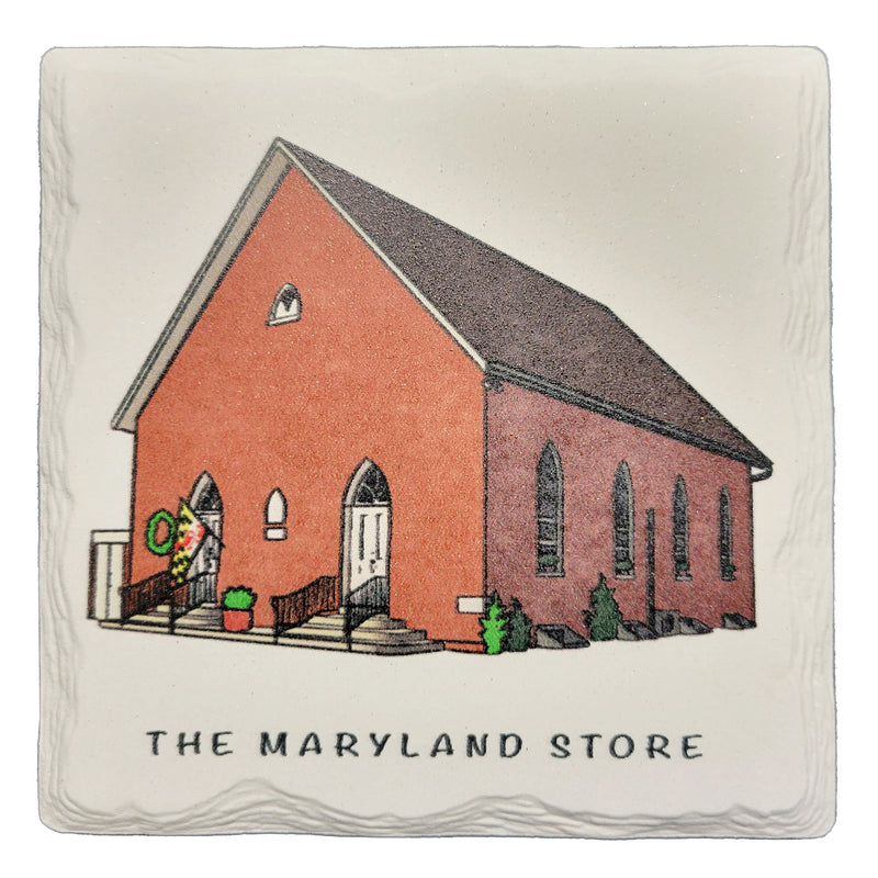 The Maryland Store Hand-Drawn Ceramic Drink Coaster