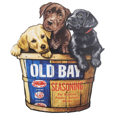Old Bay Seasoning Puppy Bushel Sticker