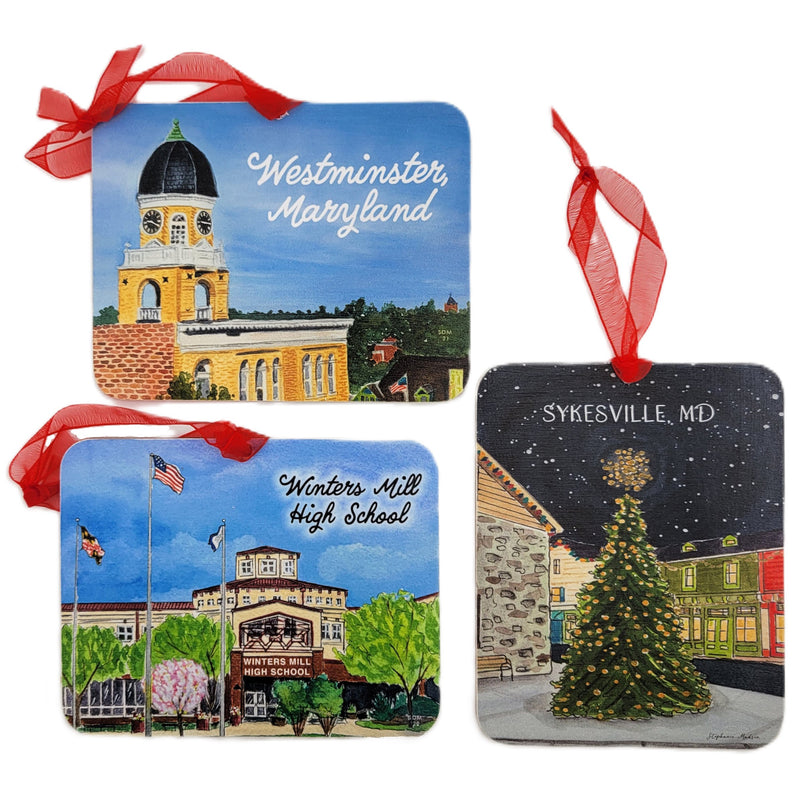 Carroll County Local Artist Ornaments Assorted Designs