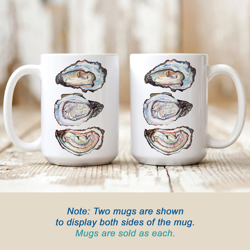 Oyster Shells Watercolor Art Mug