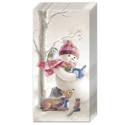 Pocket Tissue Pack - Snowman Forest Friends