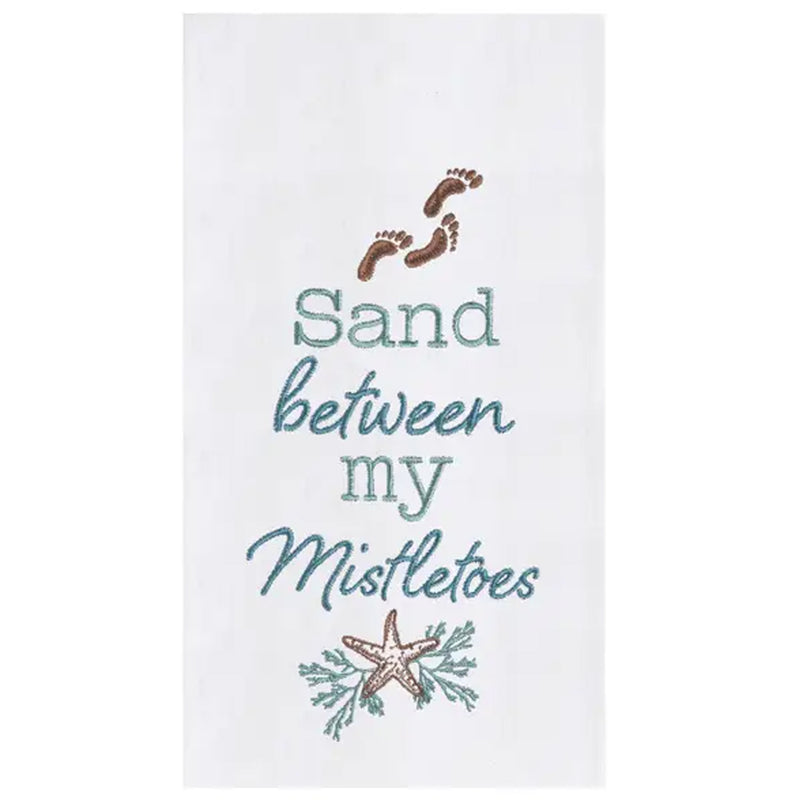 Sand Between My Mistletoes Holiday Kitchen Towel