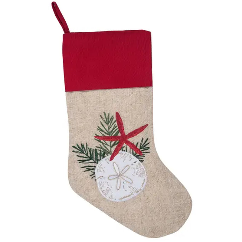 Sand Dollar Coastal Holiday Christmas Stocking