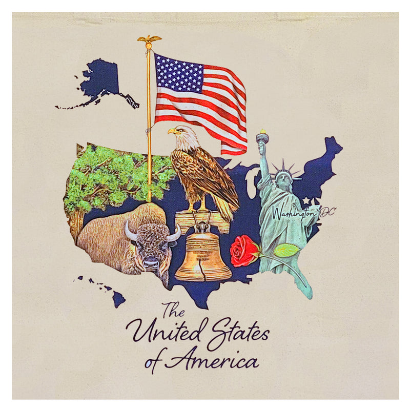 tote bag united states of america collage closeup