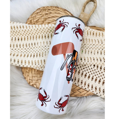 Maryland Themed 20oz Skinny Tumbler - Maryland Crab Mallet