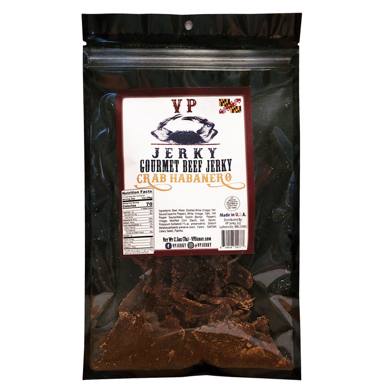 vp gourmet crab habanero beef jerky