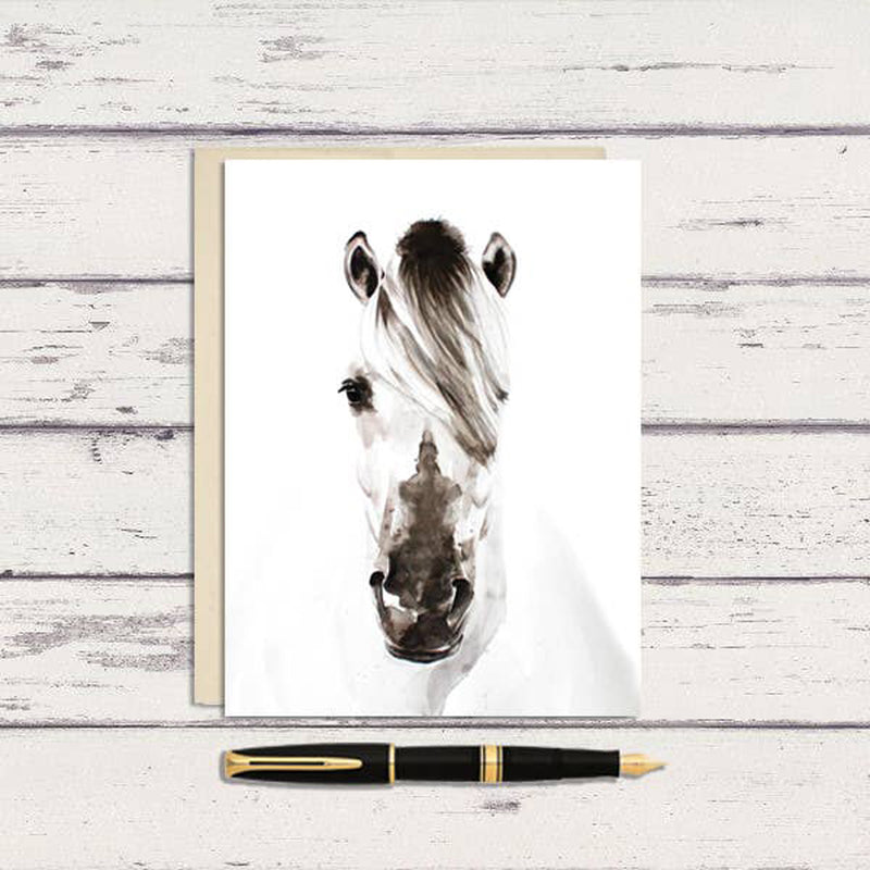 Arabian Horse Watercolor Greeting Card