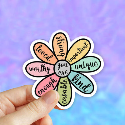 You Are Strong Motivational Vinyl Sticker (scene)