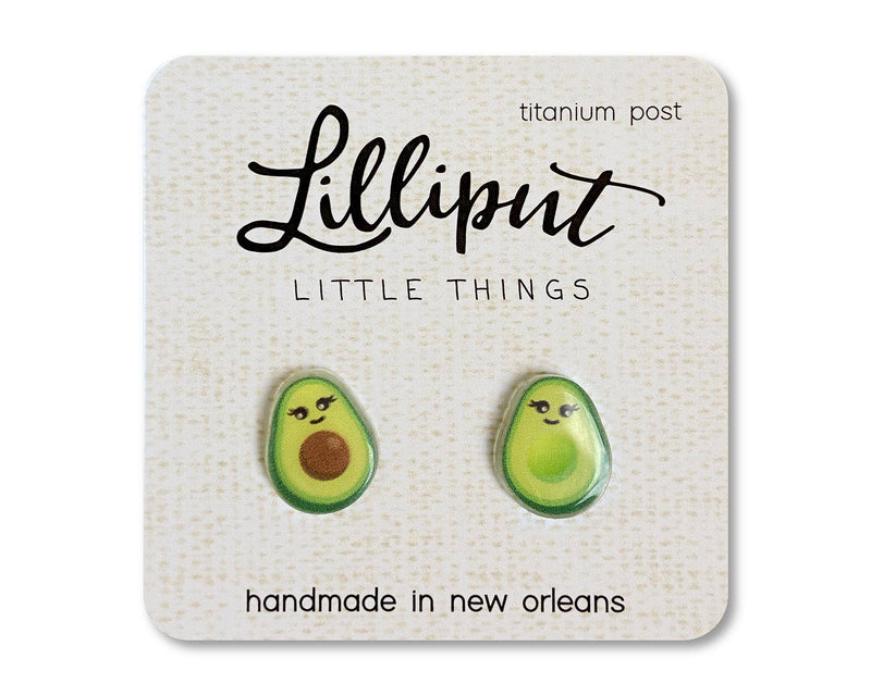 Avocado Halves Lilliput Earrings