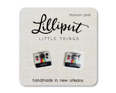 Polaroid Camera Style Lilliput Earrings