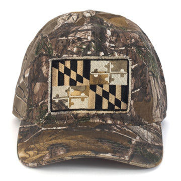 Maryland Flag Realtree Camo Baseball Hat