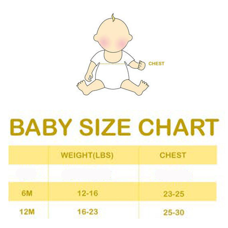 Crab Applique White Stripe Ruffle Baby Romper (size chart)