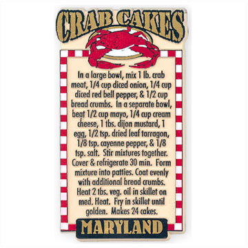 Crab Cakes Recipe Magnet