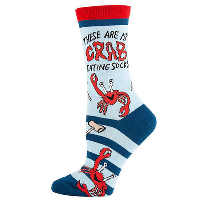 Crab Eating Funny Socks