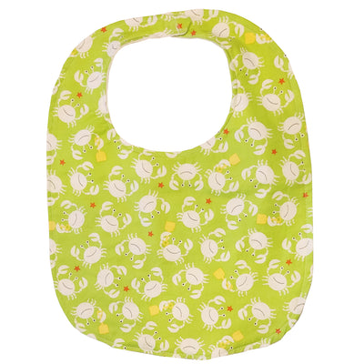 Crab Baby Bib - Lime Green Background